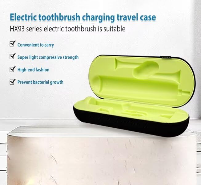 HX9210 HX9200 Travel Charger Case Coming with US Standard AC Adapter and USB Cable Compatible for P-hilips Sonicare DiamondClean HX9382 HX9342 HX9360 HX9362(Pink and White)