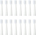 Replacement Toothbrush Heads Compatible for Jianpai JD005 RH2305/X.Q.M. B-1/Royalstar101 Soft Bristles Nozzles（16pcs）(16pcs White)
