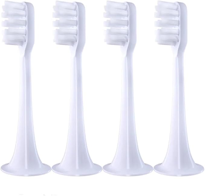 4/10Pcs/SetCompatible for T300/T500 Replacement Brush Heads Electric Toothbrush Protect Soft Nozzles Bristle(4White)