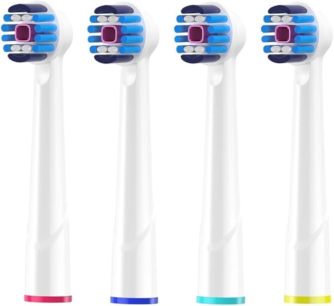 4-12Pack Replacement Toothbrush Heads Compatible For BraunCompatible For Oral B 7000/Pro 1000/9600/ 5000/3000/8000 Electric Toothbrus(4pcs Efficient White)