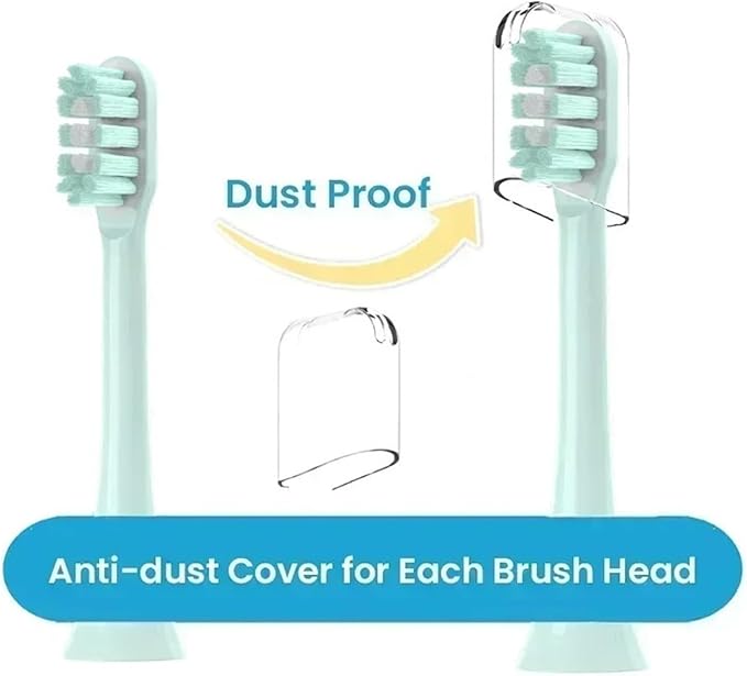 4/6PC Sonic Electric Toothbrush Heads Compatible for X3/X3U/X5 Soft Bristle Brush Vacuum Sealed Packed(6MintGreen)