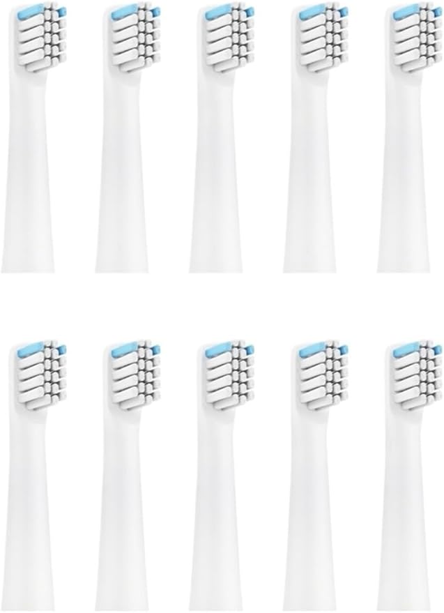 10PCS Electric Toothbrush Replacement Heads for Realme N1 N2 RTX2103 SN301 Soft Bristle Nozzles(10pcs White)