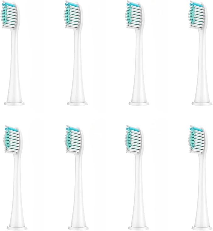 Compatible for 8Pcs Replacement Brush Heads Compatible with Philips Sonicare DiamondClean HX3/HX6/HX9 Series Electric Toothbrush HX6064(8Pcs White)