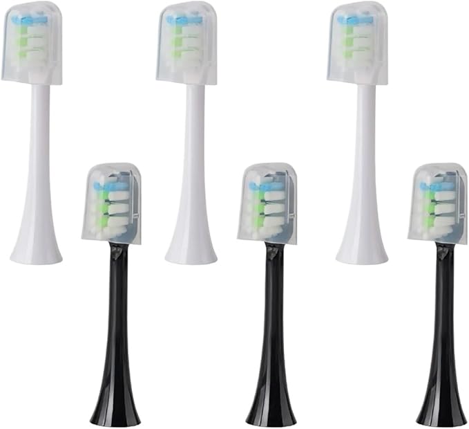 Replacement Brush Heads Compatible for SOOCAS X3U/X3Pro/X5 6/12pcs Bristle Electric Toothbrush Sealed Packed(SHUSHI-WH3BK3)