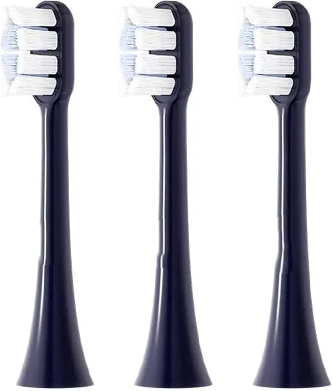 16pcs Replacement Toothbrush Heads Compatible for RL070 Accessories Nozzles Bristles(16PCS Black)