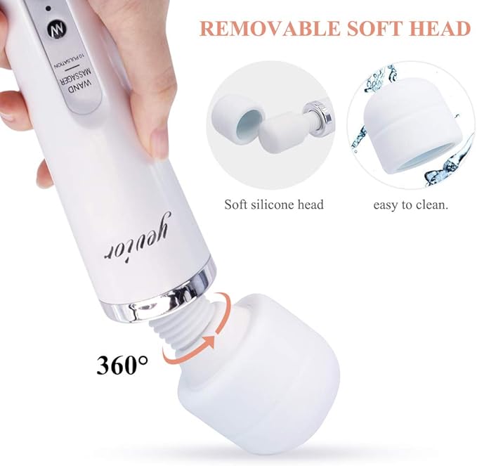 YEVIOR Cordless Personal Electric Massager Wand with 10 Pulse Settings Strong Vibration for WomenPersonal Total Body Therapy Massager for Sports Recovery Muscle Aches Body Pain