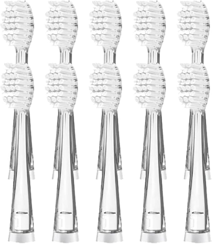 10PCS Kid's Replacement Toothbrush Heads Soft Bristle Replaceable Brush for Seago SG977/EK6/EK7/SG513 Electric(Bigger)