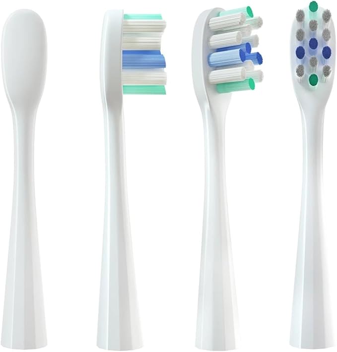 8 Pcs/Pack Replacement Brush Heads Compatible for Toothbrush Head Clean Type/Soft Bristle Oral Care(Deep Clean White)