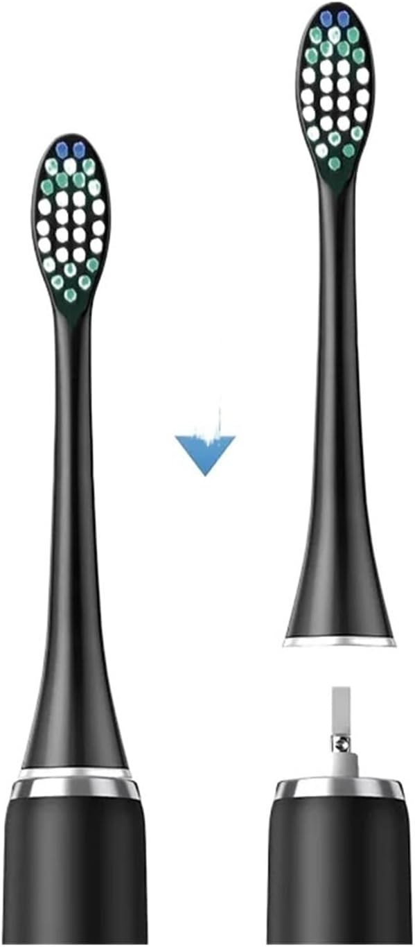 10 Pieces Large Brush Head Crescent-Shaped Bristles Compatible for Aquasonic Series Electric Toothbrush Soft Bristle Deep Clean Teeth(White)