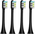 Sonic Electric Toothbrush Heads Compatible for X3 X5 X3U X1 V1 V2 Replacement Nozzles with Anti-dust Cap(4pcs Black)