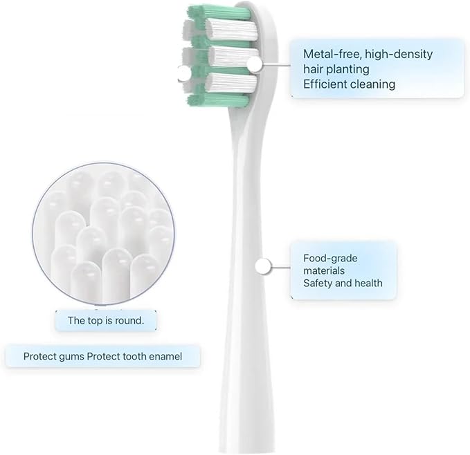 16pcs Replacement Toothbrush HeadsCompatible for D1/D2/D3 Soft Bristles Cleaning Brush Head(16pcs Pink)
