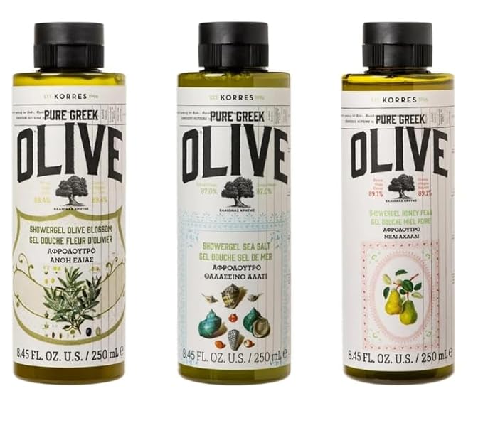 Pure Greek Olive Shower Gel Trio 8.45 fl oz 3 Pack