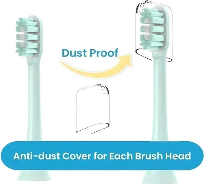 6/12pcs Toothbrush Heads Compatible for X3/X3U/X5 Soft Bristle Brush Vacuum Sealed Packed(6VanGoghGreen)