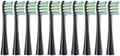 10PCS Replacement Brush Heads Compatible for Oclean Flow/X/X PRO/F1 Electric Toothbrush Head A(Black)