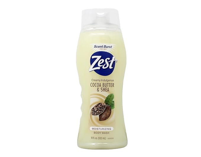 Zest Creamy Indulgence Cocoa Butter &amp Shea Moisturizing Body Wash 18 fl oz + Ocean Breeze Refreshing Body Wash 18 fl oz