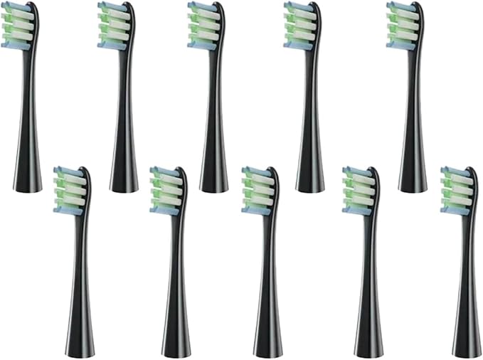 Brush Head ReplacementCompatibility for Oclean Electric Toothbrush Soft Bristle X/X PRO/ Z1 Brushes Replaceable Fit(10 Black)
