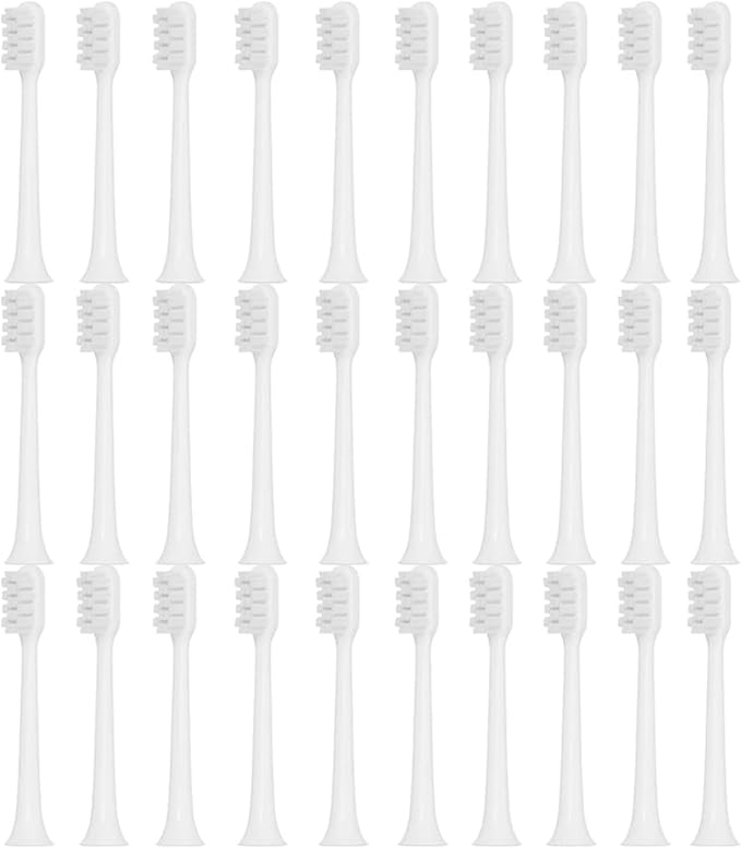 Compatible with Replacement Toothbrush HeadsCompatible for T200/T200C Vacuum Soft Bristle(White-30pcs)