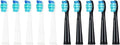 Tooth Brush HeadCompatible for Seago-507B/908/909/917/610/659/719/910/575/551/548 Electric Toothbrush(5 Black 5 White)