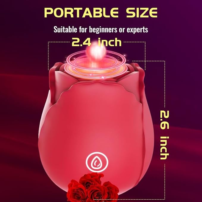 2026 Upgraded Version 10 Intense Suction Patterns 10 Continuous Insertion Rose Adult Tool 2025 Women Toys Automatic Electric Adult Toys Machine USB Rechargeable XJH-Red31