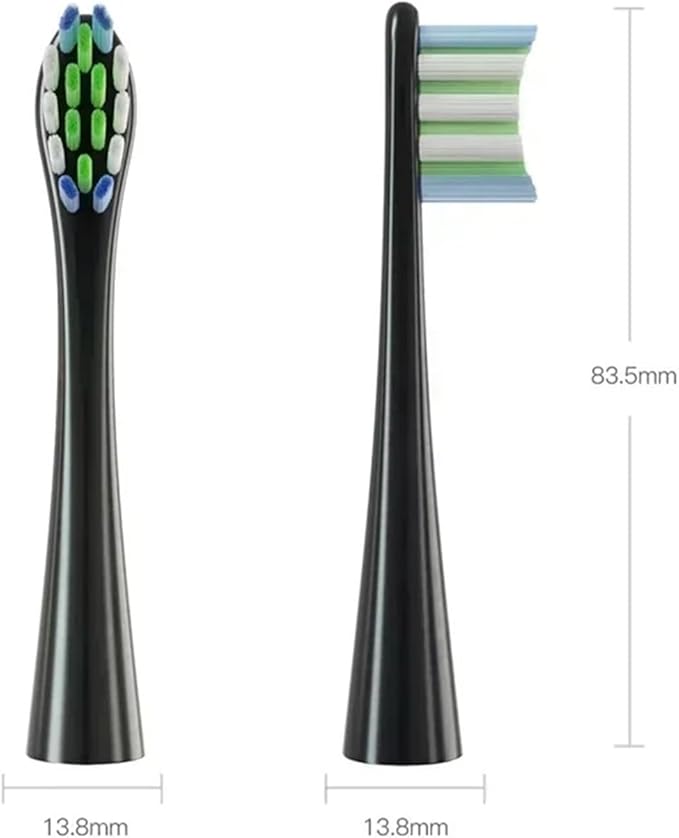 Replacement Compatible for X/X PRO/ Z1/ F1 Brush Heads Toothbrush Soft Bristle Vacuum Head Nozzles 4PCS(4Black)