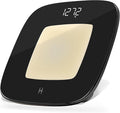 Homedics Digital Bathroom Scale Motion-Sensing Ambient Center Illumination Sleek Tempered Glass High-Precision Weight Measurement Up to 400 lbs Sustainable Design Black