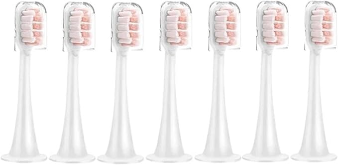 Replacement Brush Heads with Caps Sealed Package Soft for Sonic Electric Toothbrushes(7Pink)