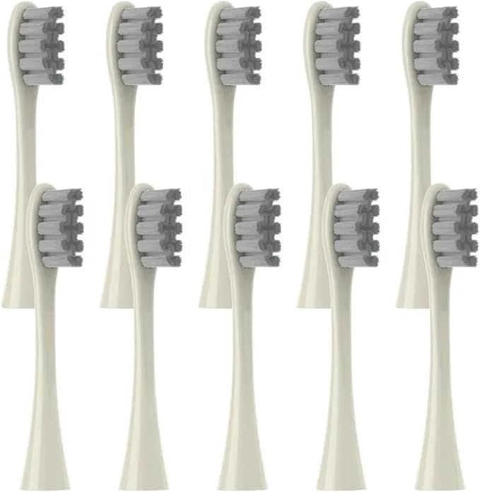 10PCS Vacuum Sealed Packed Replacement Brush HeadsCompatibility for Oclean X PRO/ Z1/ F1/ One/Air 2 /SE Soft Deep Cleaning(10pcs Beige)