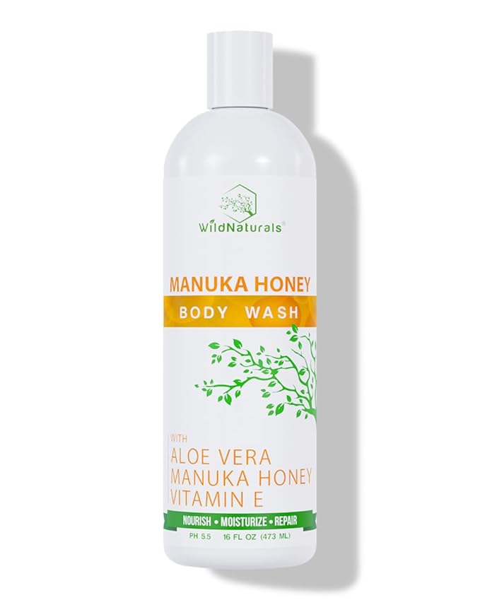 Manuka Honey Eczema and Psoriasis Body Wash – Organic Natural Body Wash with Aloe Vera Cehami and Manuka Honey – Plant-Based Sulfate-Free Cruelty-Free Skincare