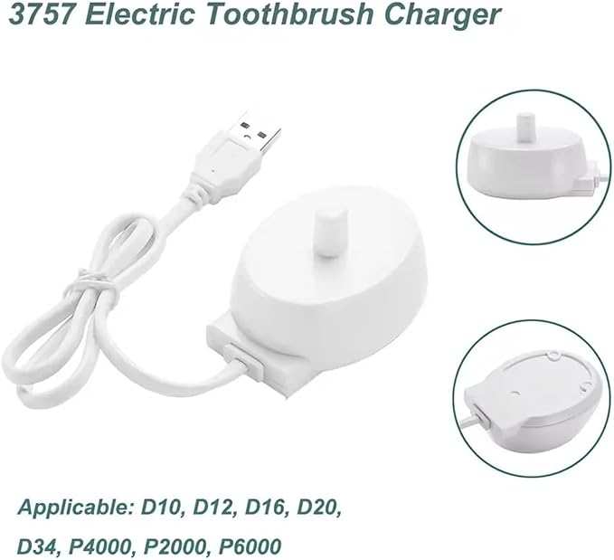 Compatible for Braun Compatible for Oral B Series USB Electric Toothbrush Charging Base D12 D20 D16 USB Toothbrush Charging Stand 3757 Travel Charger Dock