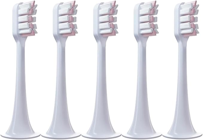 5 PCS Replacement Toothbrush Heads ForCompatible for Xiaomi T300 T500 Sonic Electric Teeth Brush Soft Teethbrush Nozzles(5 Pink)
