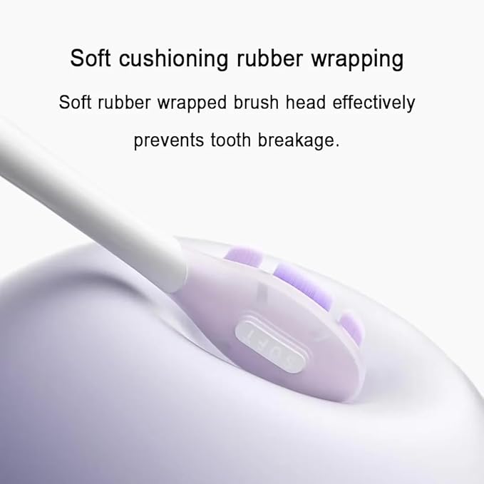 Compatible for Mijia Electric Toothbrush Brush Head 3/6PCS Compatible for Sonic Vibration Pro 4 Brushing Modes IPX8 Waterproof(6PCS Clean Version)