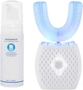 Automatic Ultrasonic ToothbrushElectric Ultrasonic Toothbrush for Adults 360° Electric Toothbrush 30'' Automatic Timer Wireless Charging Washable Travel Home Dual-use (White)