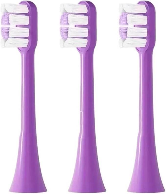 Replacement Toothbrush Heads Compatible for Revyline RL070 Electric Accessories Nozzles Bristles(8PCS Purple)