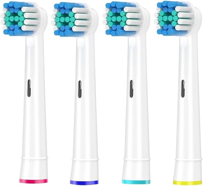 4-12Pack Replacement Toothbrush Heads Compatible For BraunCompatible For Oral B 7000/Pro 1000/9600/ 5000/3000/8000 Electric Toothbrus(4pcs Efficient White)