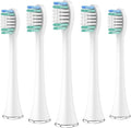 Replacement Toothbrush HeadsCompatible for Aquasonic Black Pro Series Duo Electric Refill Bristles(5pcs White)
