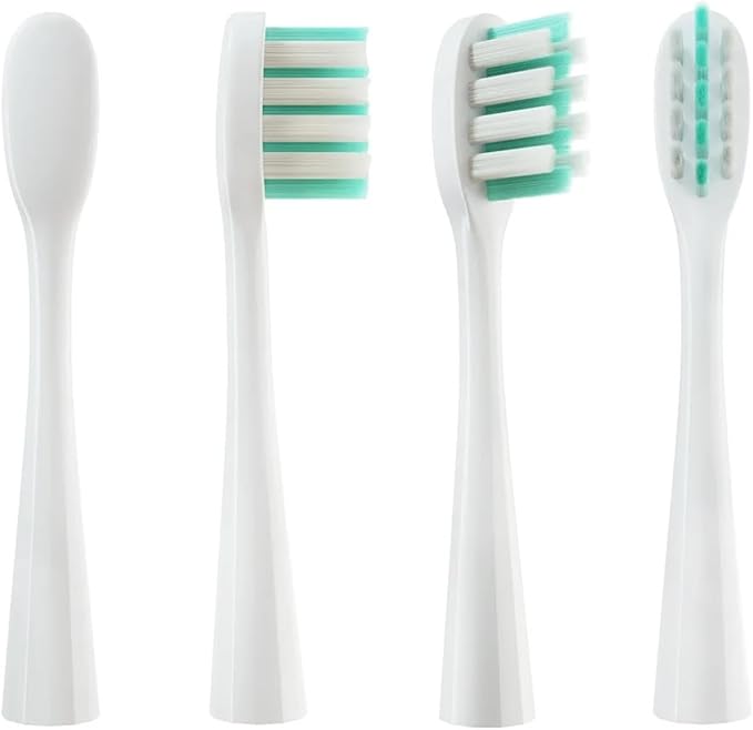 8 Pcs/Pack Replacement Brush Heads Compatible for Toothbrush Head Clean Type/Soft Bristle Oral Care(Soft Bristle White)