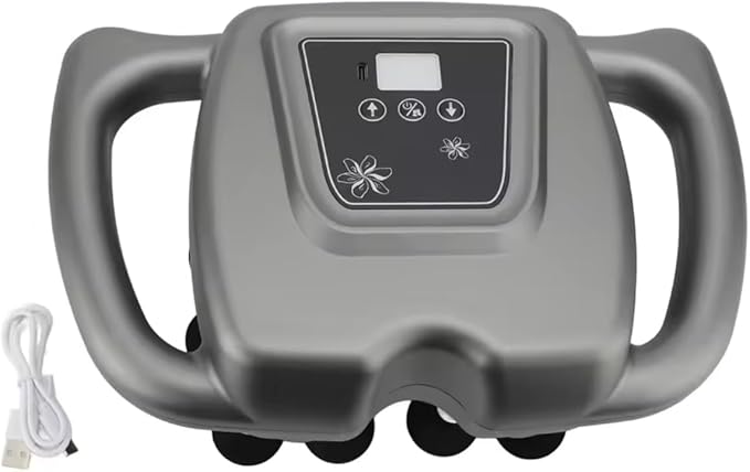 16-Head Electric Massager Rechargeable Deep Tissue Massage Device with 99 Gears Adjustment for Back Shoulder Neck Gray