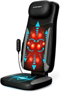 Back Massager with Heat for Office &amp Car Use 4D Shiatsu Technology Full Body Massage Chair Pad for Pain Relief Shiatsu Chair Massager for Recliner &amp Car Seat Adjustable Compression Auto S