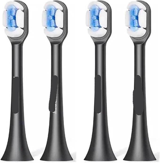 Compatible for Soocas X3 2Pcs Soocare Electric Toothbrush Cloud Feeling Head Compatible for Mi SOOCARE Brush Head Replacement(2 Boxes Black)
