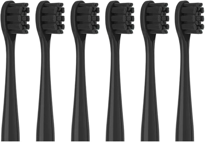 12pcs Toothbrushes HeadCompatible for Usmile Y1S/Y4/U1/U2/U3/P1/P4 Soft Dupont Sonic Electric Toothbrush Clean(6CircylarBlack)