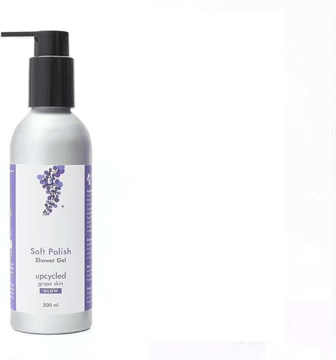 JP Grape Skin Soft Polish Shower Gel 200 ml | Bio-Active - Upcycled Body Wash | Antioxidant-Rich Cleanser | Eco- Friendly - All Skin Types - Men &amp Women...