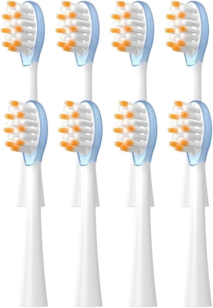 Toothbrushes Head Compatible for Y1S/Y4/U1/U2/U3/P1/P4(8 Soft White)