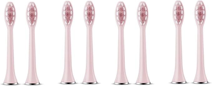 Compatible for SUBORT S7 Brush Heads Electric Toothbrush Replacement(8 Pink Brush Head)