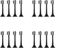 16PCSCompatible for L-SET006 A1pro Toothbrush Replacement Head Accessories(16BLACK)