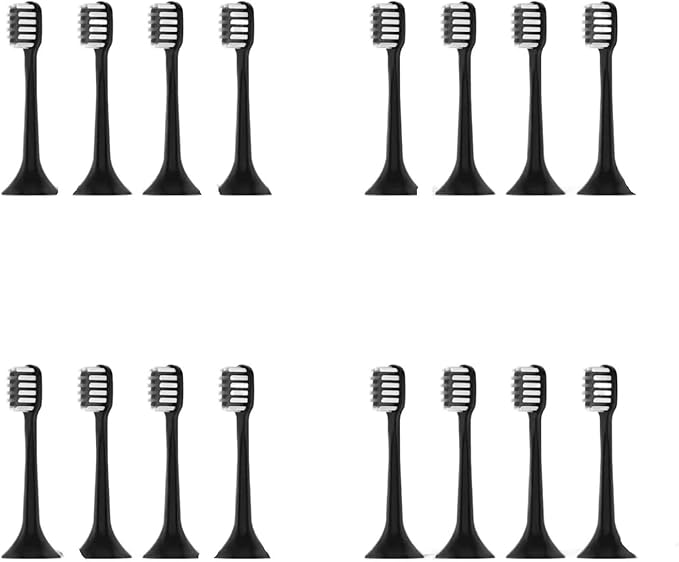16PCSCompatible for L-SET006 A1pro Toothbrush Replacement Head Accessories(16BLACK)