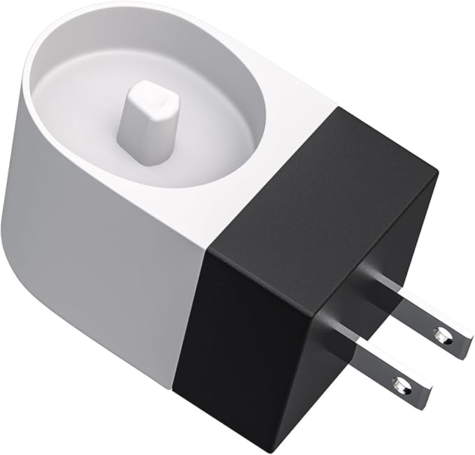 Compatible for Oral B Toothbrush Charger Replacement Fits Pro 300/400/500 Smart Series 2-in-1 Cordless/Wall Base IPX7 Waterproof(White R)