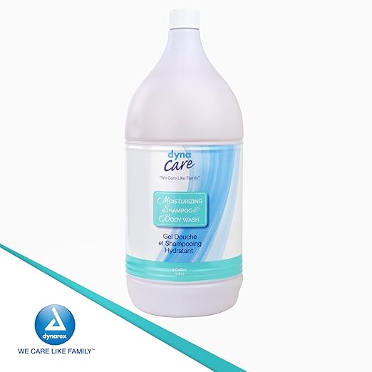 Dynarex Shampoo and Body Wash Unisex - Moisturizing All-in-One Shampoo Body Wash for Skin &amp Hair - Mild Formula for Sensitive Skin - Tropical Scent - 1 Gallon Bottle 1 Jug