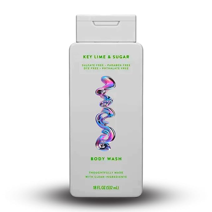 Vivid Green Store Body Wash Key Lime &amp Sugar – Refreshing Citrus Cleanser – Sulfate-Free Paraben-Free – Unisex – 18 fl oz Bottle
