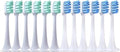 12PCS Compatible for XIAOMI MIJIA T300/T500/T700 Replacement Brush Heads Sonic Electric Tooth Soft Bristle Caps Vacuum Package Nozzles(6BlueJ6Green)