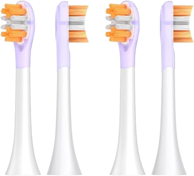 Toothbrush Replacement Brush Head Compatible with HX3/6/9 Series economical Medium Soft bristles 2(YH751-ORANGE)